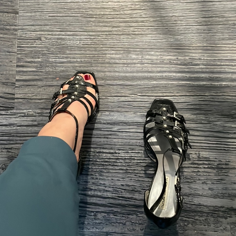 Via Spiga black buckled Heels